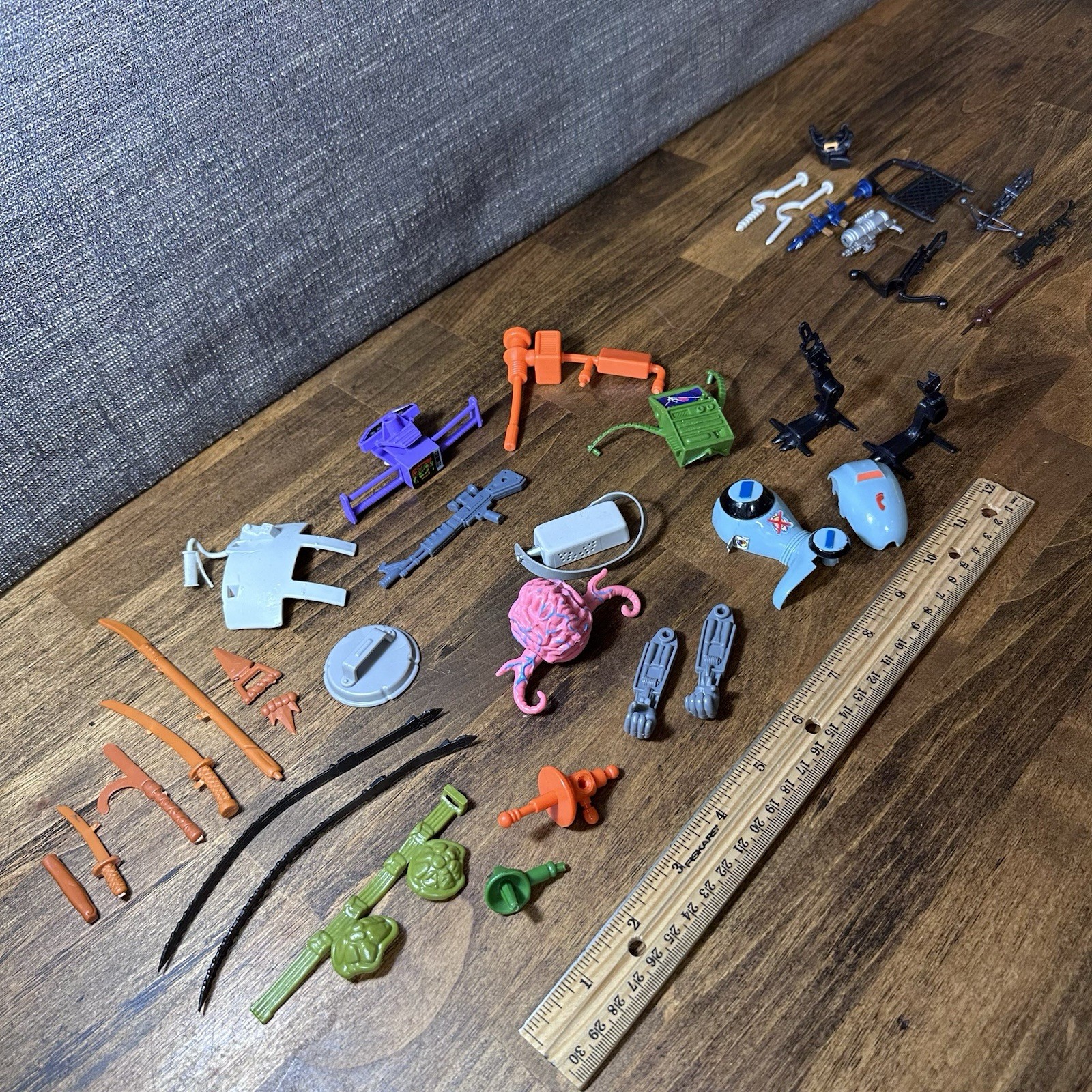 Vintage TMNT Weapons Accessories Lot 1980s 1990s Playmates Krang Parts