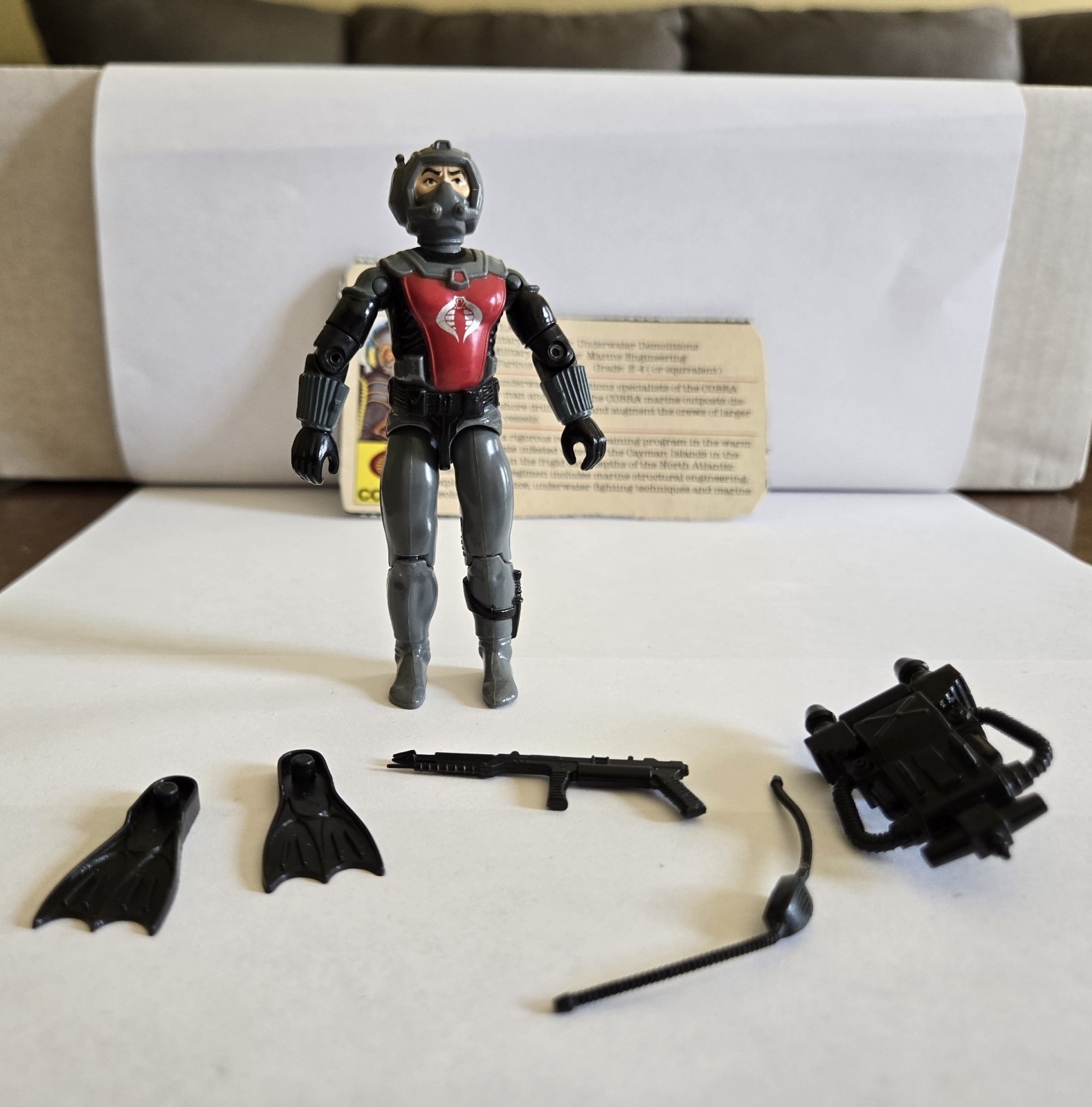 GI Joe Cobra Frogman EELS 1985 Complete See Description