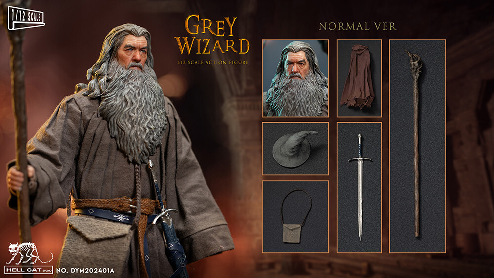 In Stock Hell Cat Studio Gandalf Action Figure Model 1/12 Scale Standard Edition