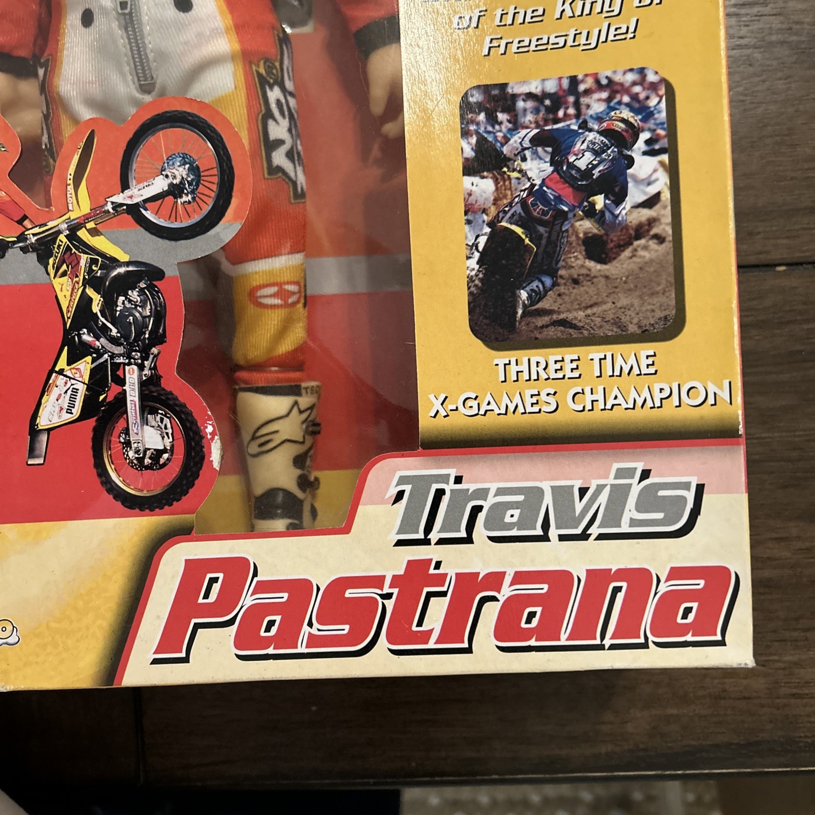 DreamCo Travis Pastrana MX All Stars Suzuki No Fear Freestyle 16in Doll Boxed