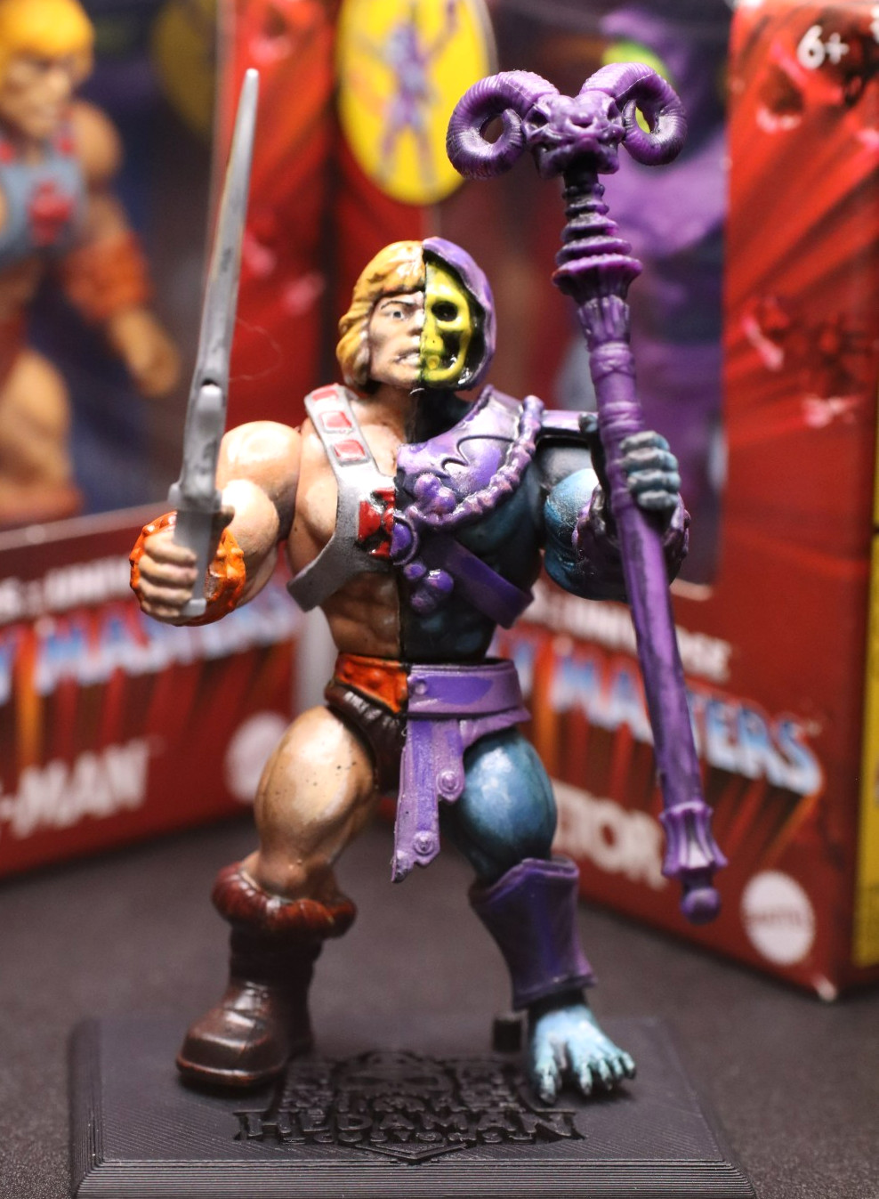 Custom MOTU-inspired Mighty Masterful Action Figure 3.5″ Half and Half Man