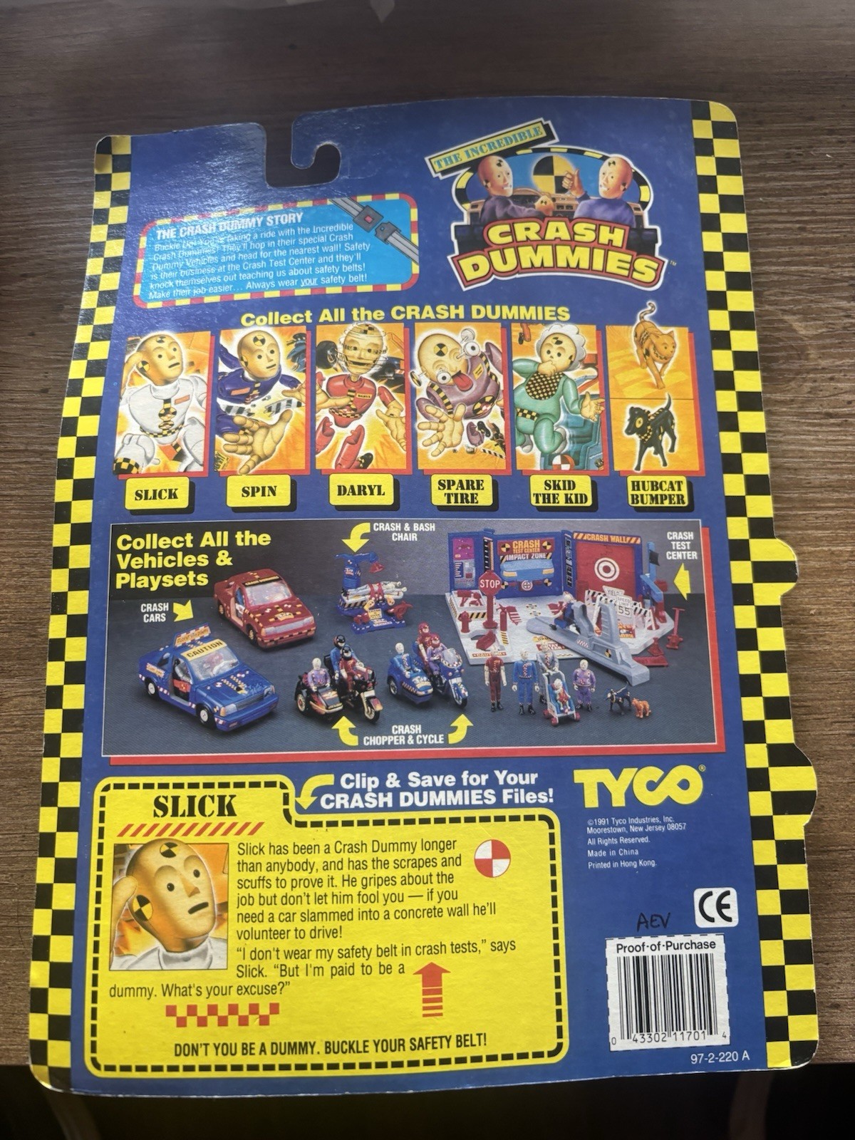1991 Tyco Crash Dummies Slick Action Figure Sealed Vintage MOC Explodes
