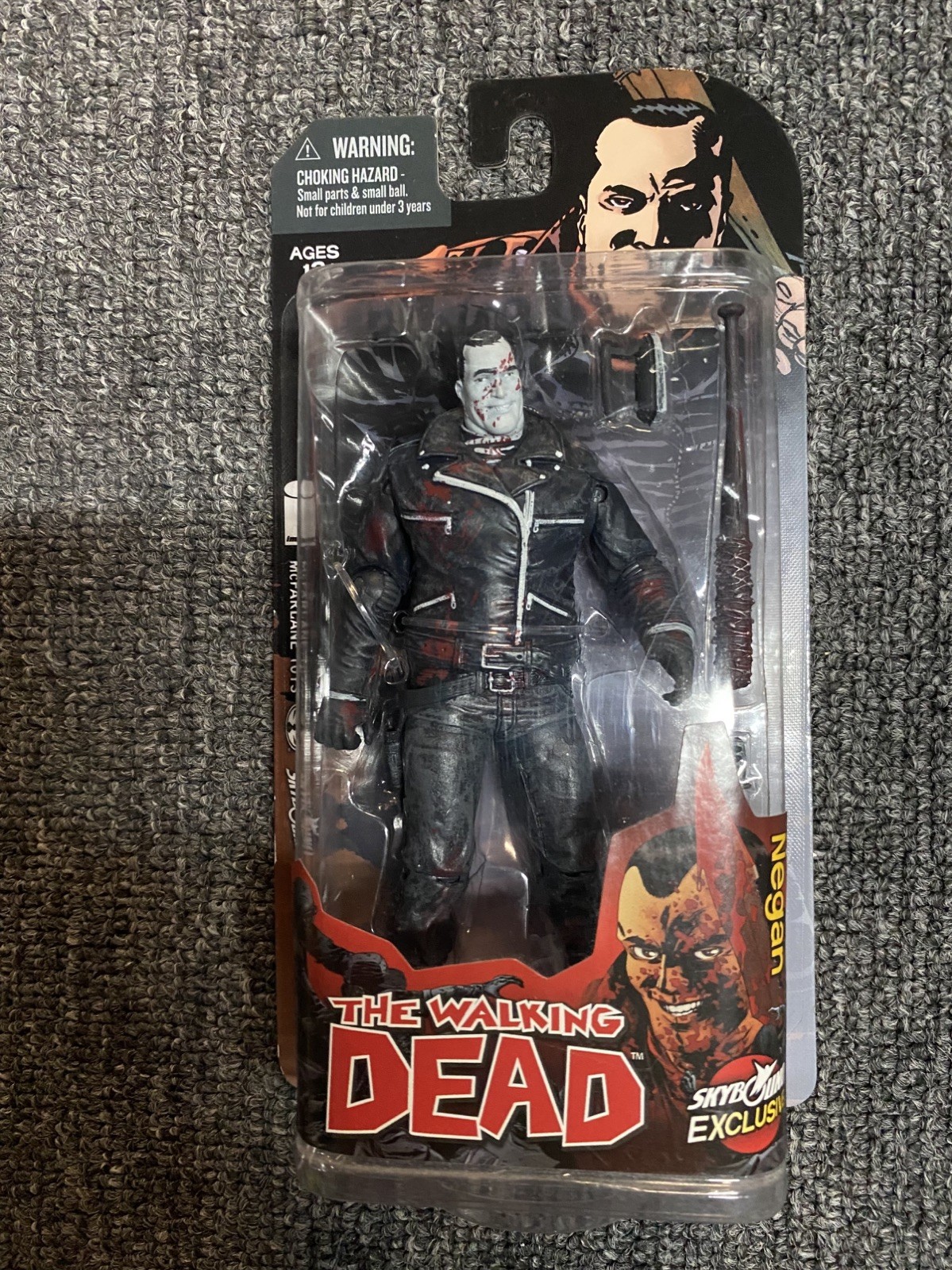 The Walking Dead Skybound Exclusive NEGAN McFarlane figure (Bloody B&W) *Sealed*