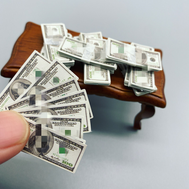 6PC 1/6 Scale Dollhouse Dollars Money Miniature Model for 12″ Figure Action