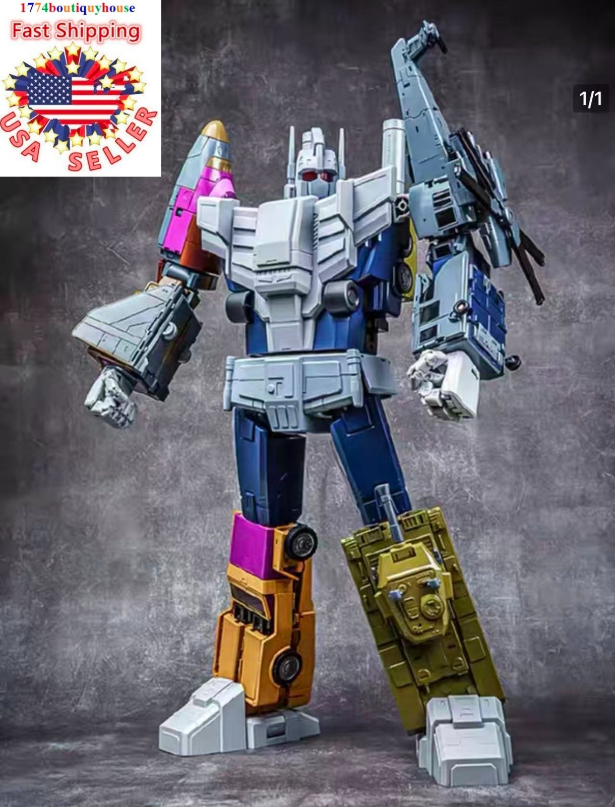 NEW G1 TRANSFORMER Bruticus COMBINATION Magic Square MS 03 04 05 06 07 USA 21″