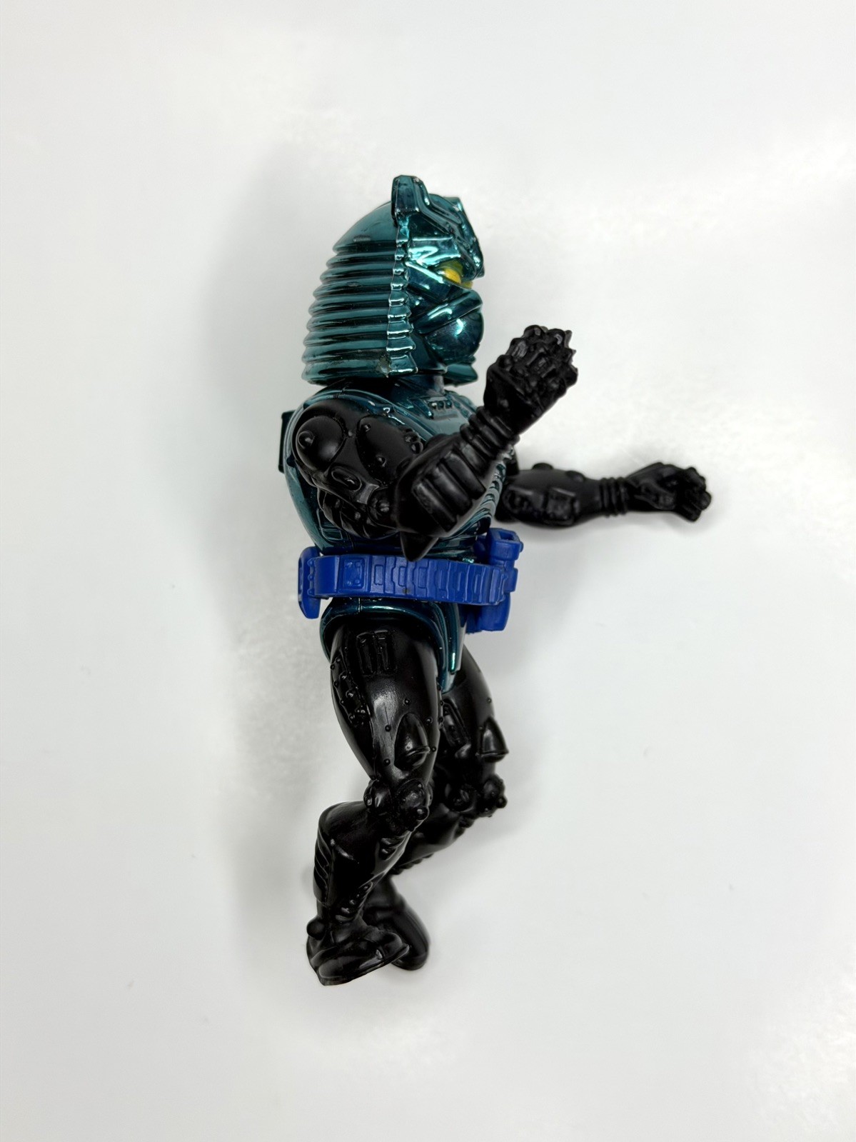 1991 TMNT Warrior Chrome Dome Blue Variant Rare Playmates Figure Belt & 1 Wing