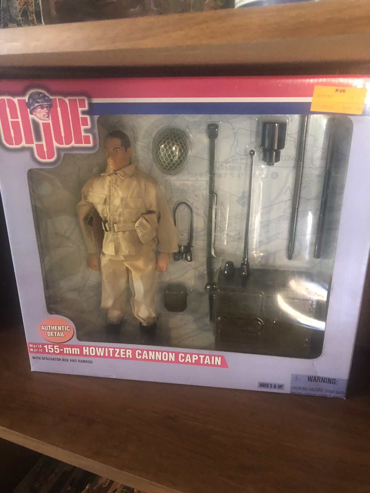2000 G I Joe 12″ WWII 155-mm Howitzer Cannon Captain Action Figure Hasbro