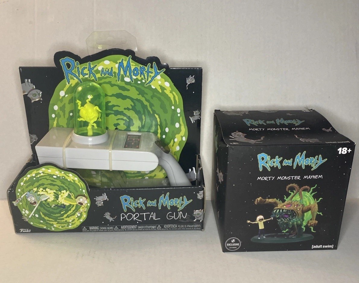 Rick and Morty Portal Gun By Funko With Monster Mayhem Figure