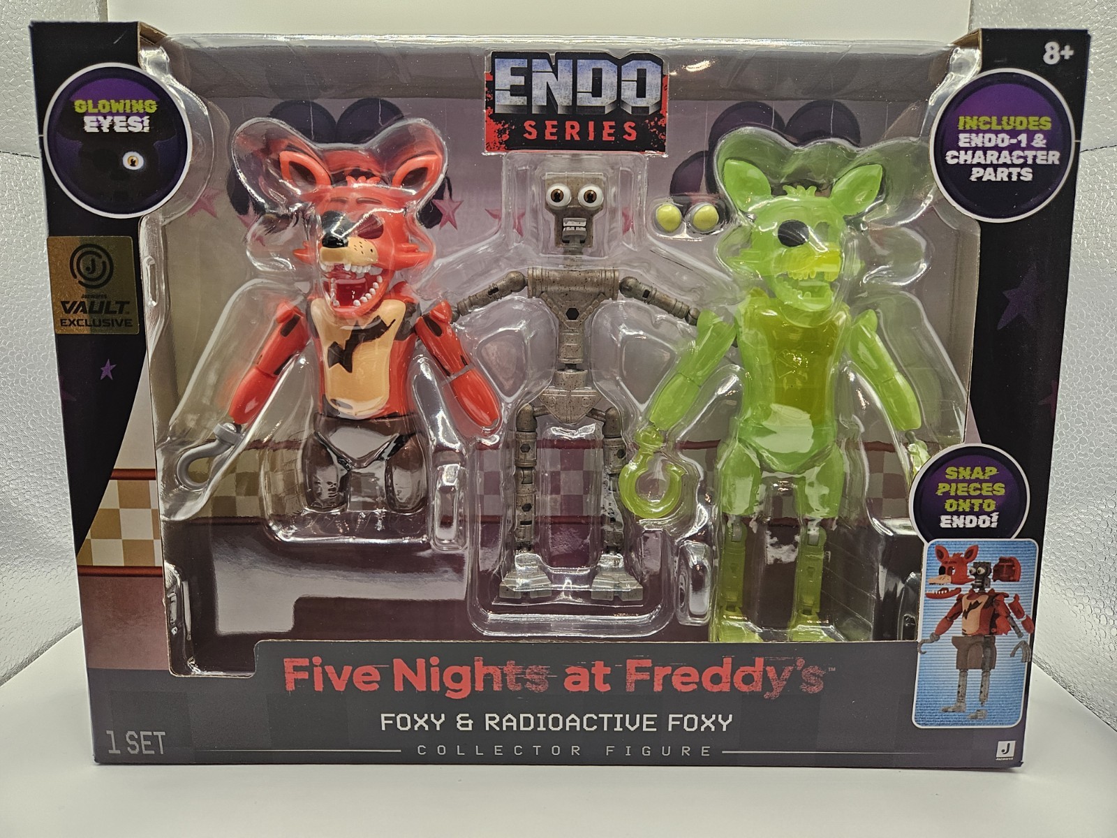 Five Nights at Freddy’s Endo Series Radioactive Foxy + Foxy Figures Jazwares