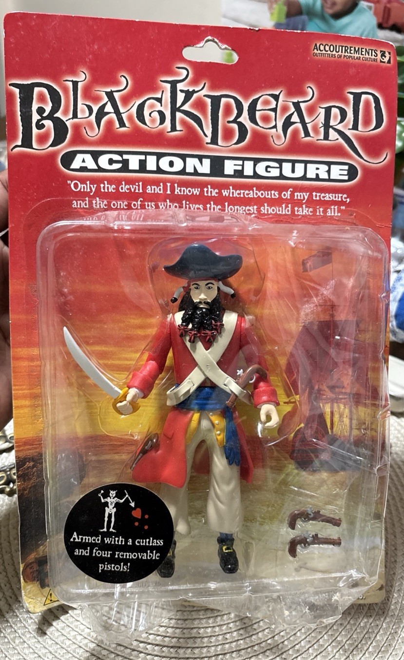 2004 Blackbeard Pirate Action Figure Accoutrements Original Packaging