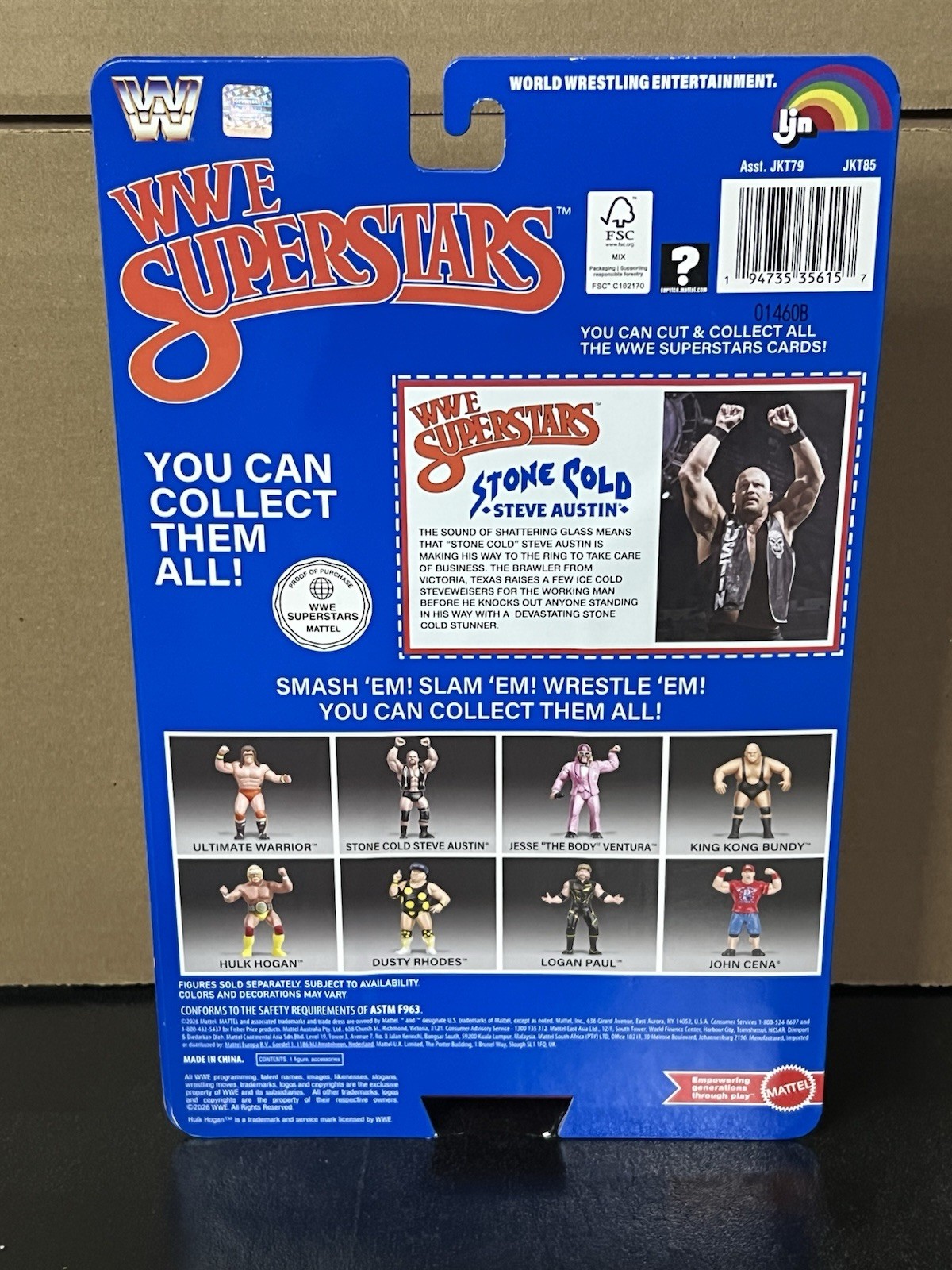SET of LJN WWE Superstars Series Wave 2 Black Card Warrior Ventura Bundy Austin