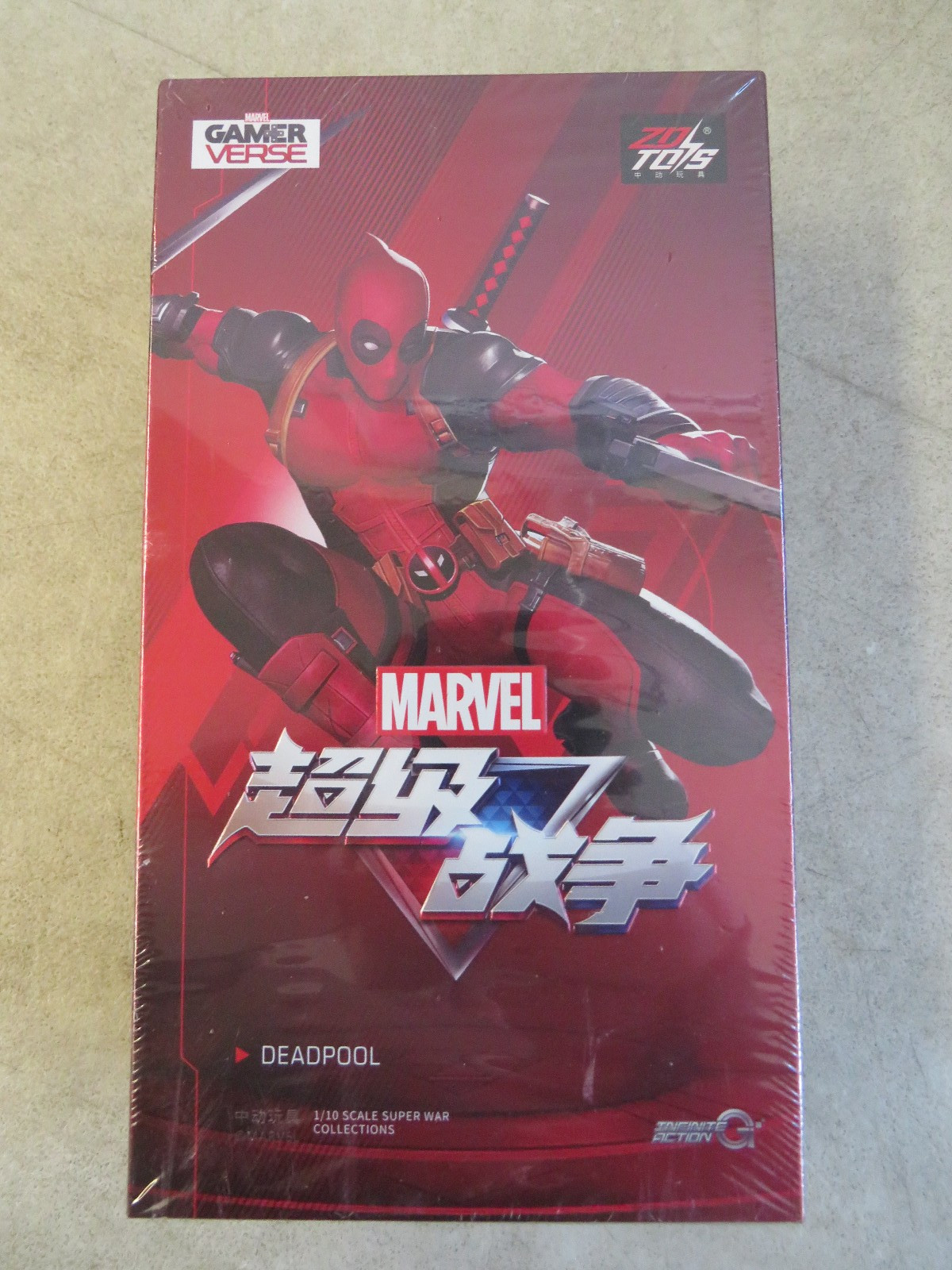 ZD-DP: ZD Toys Marvel Studios Gamer Verse Super War Deadpool 1/10 Figure MIB