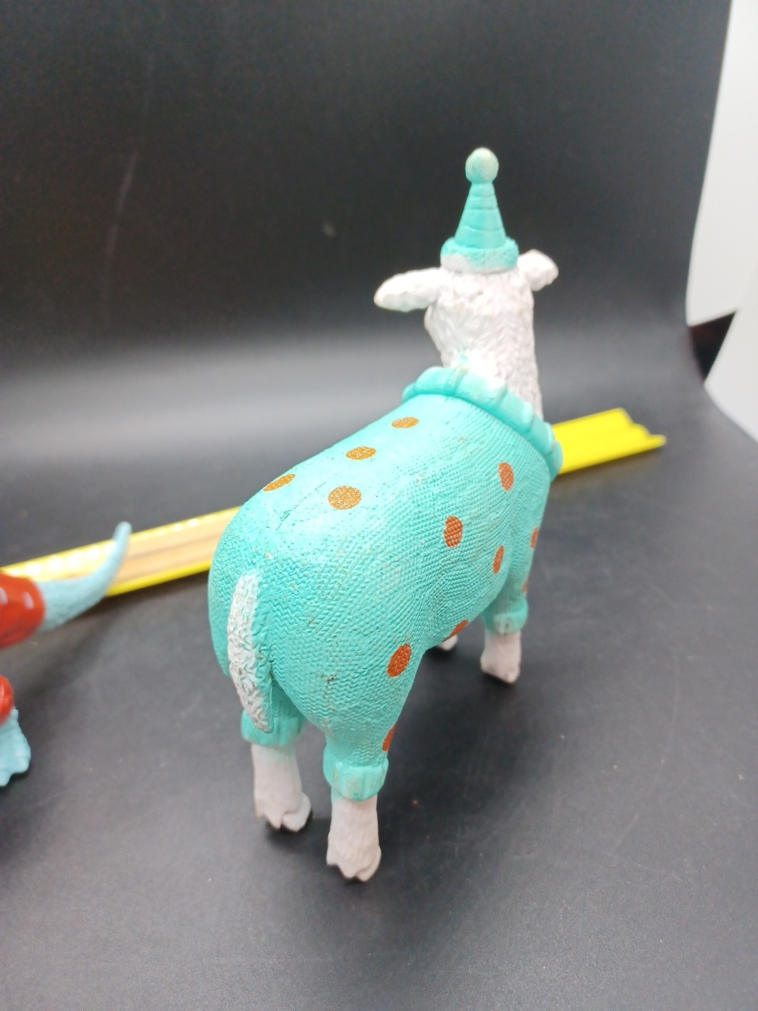 TWO Ankyo Party Farm Animals with Party Hats Sweater COW & SHEEP