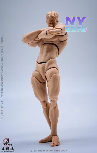 Wind Toys 1/12 Male Pale Flexible Joint Doll 6″Action Figure Body Head Model