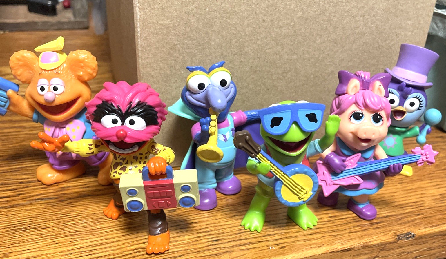 Disney Junior Muppet Babies Animal, Fozzy, Kermit, And Miss Piggy Figures