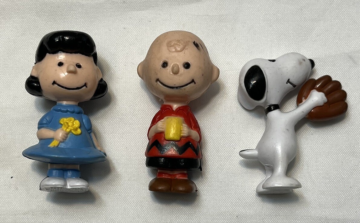 Vintage Snoopy Peanuts PVC Figures Toy Lot 70s Charlie Brown Lucy