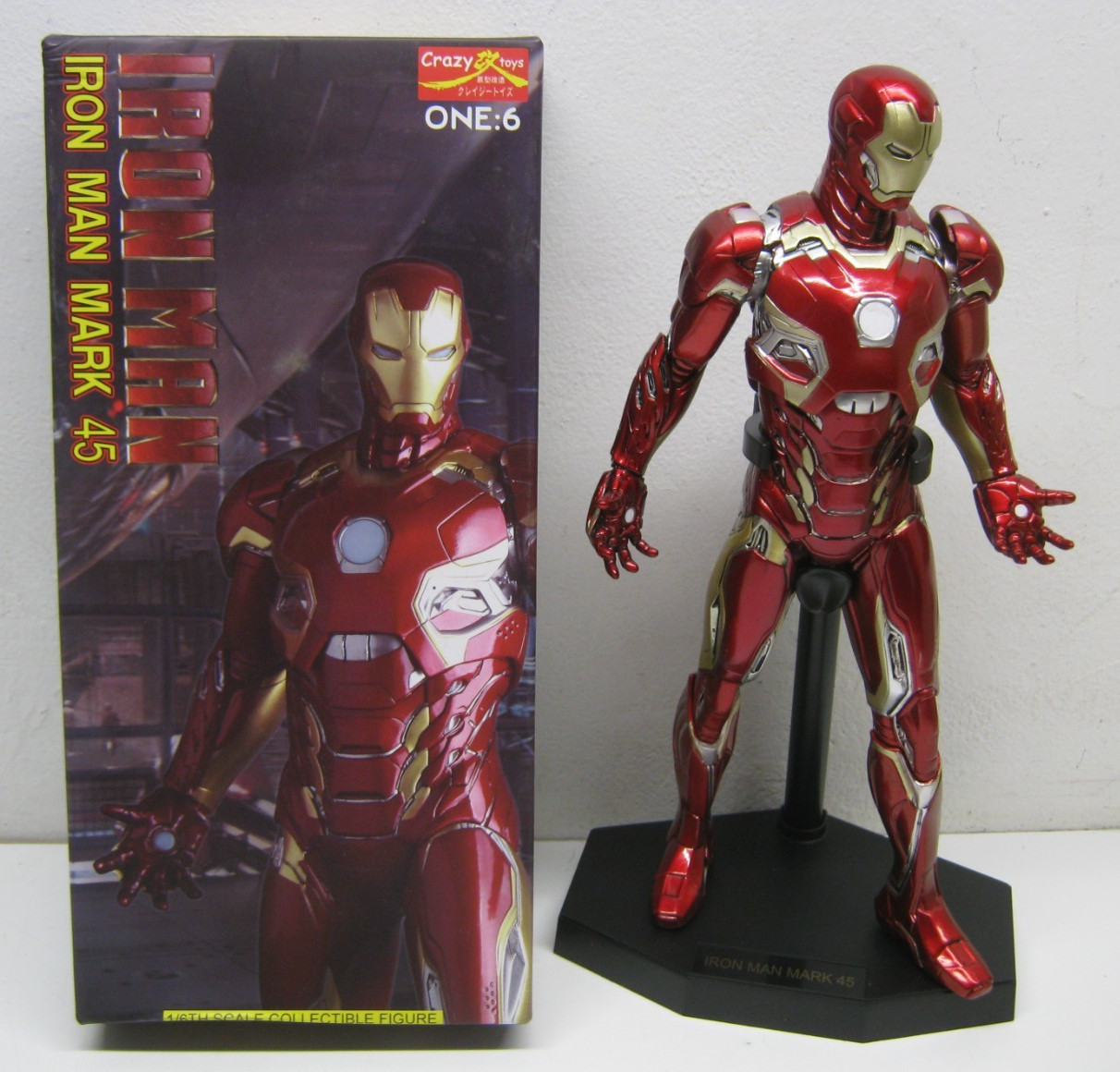 Iron Man MK45 Crazy Toys Marvel Avengers Tony Stark 12″ Action Figure Model Toys