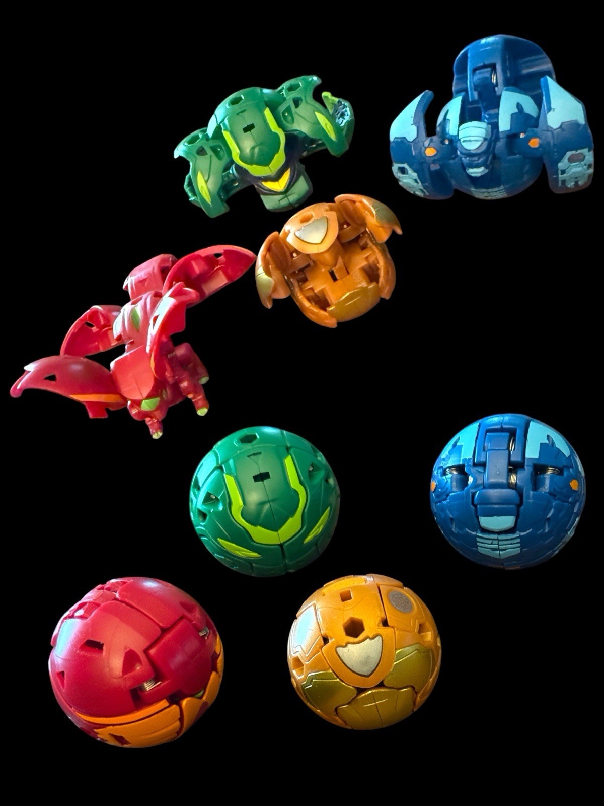 Bakugan Lot (48) + Cards + Carrying Case + Pin
