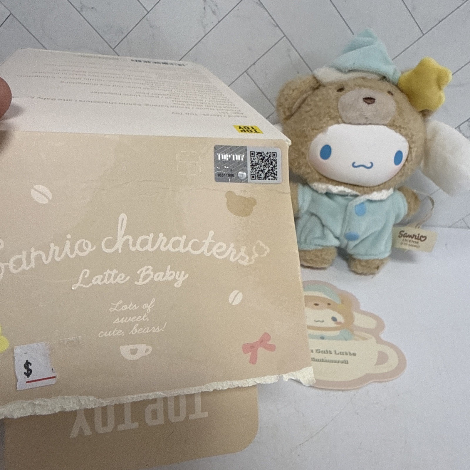 TOPTOY Sanrio Characters Latte Baby Series Opened Box-Sea Salt Latte Cinnamoroll