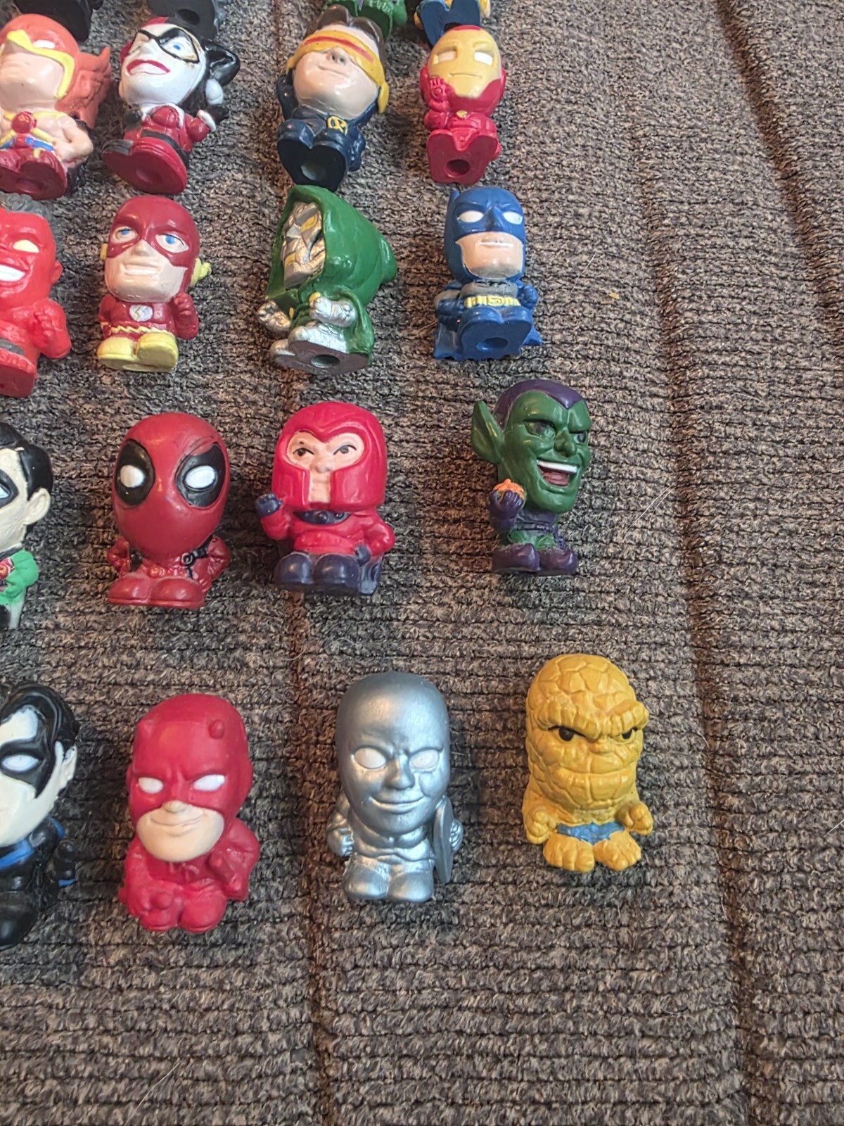 Vintage Marvel And DC Comics Squinkies Lot Batman Superman