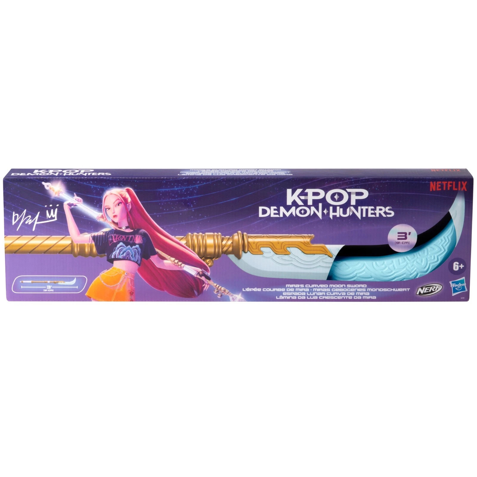 NERF X K-Pop Demon Hunters Mira Curved Moon Sword Toy NEW 2026