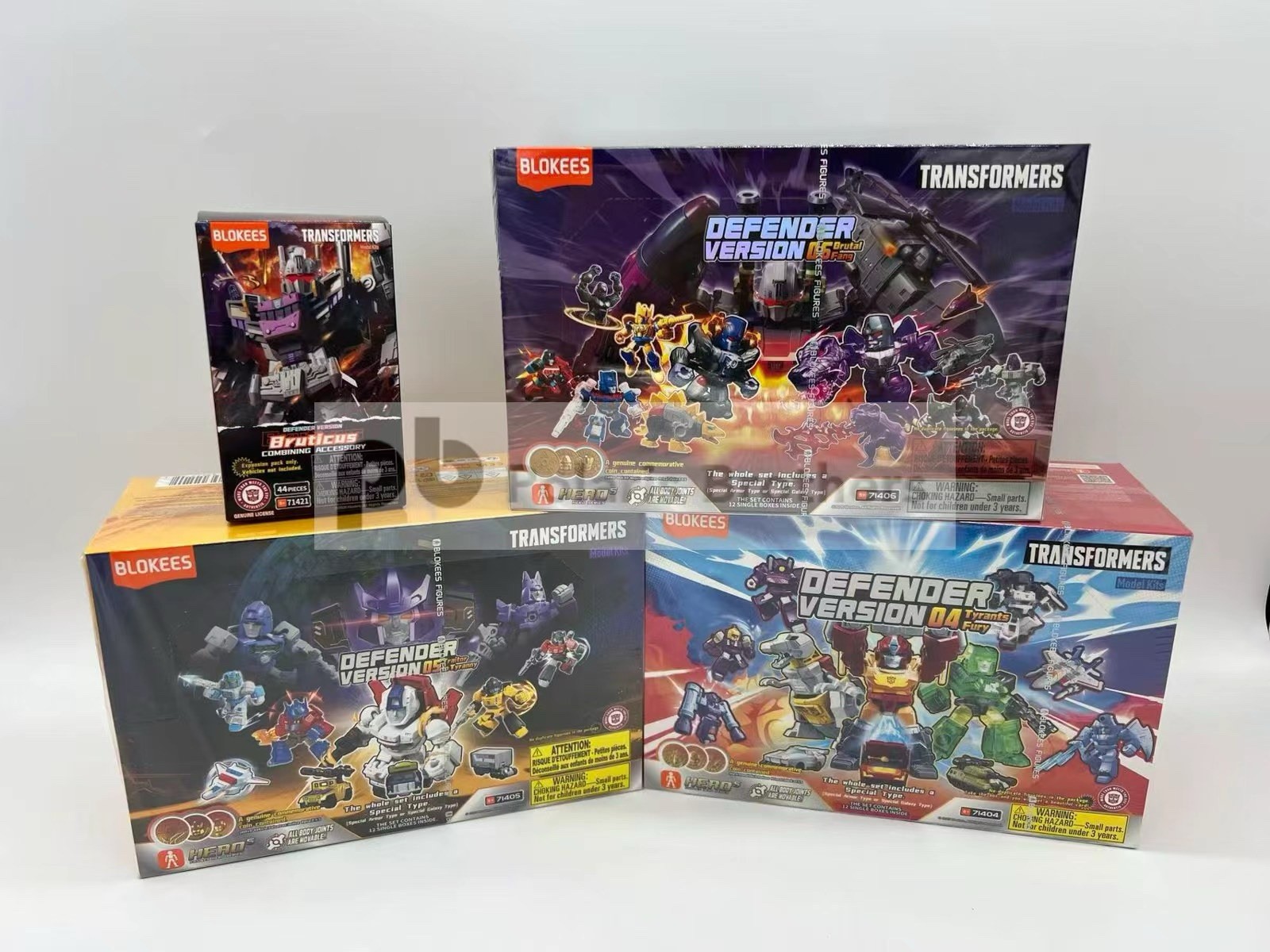 Blokees Transformers Defenders Version 4, 5 & 6 With Bruticus Combo Kit