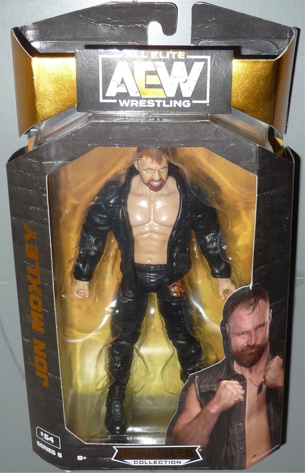JON MOXLEY – AEW Jazwares Unrivaled Series 8 #64 Wrestling Action Figure DMG PKG