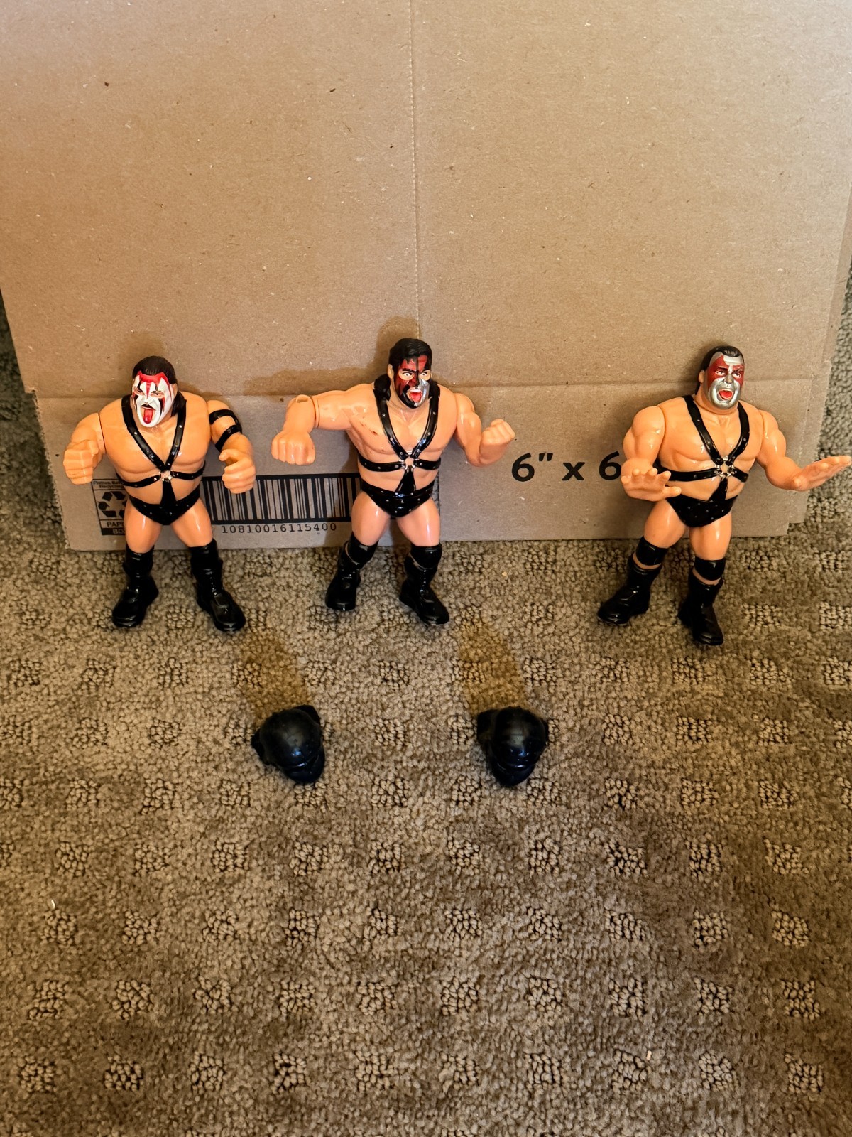 HASBRO DEMOLITION SMASH, AX & CRUSH WWF W/TWO MASKS Wrestling Figures! Lot of 3!