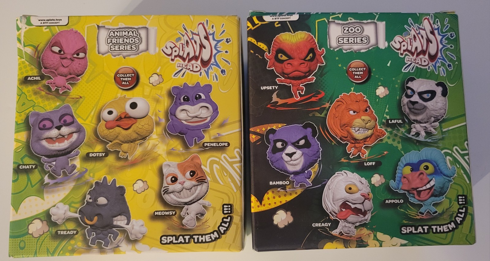 SPLATS HEAD ~Animal Friends~ Zoo Series Tready Stress Ball Figit- 2 NEW