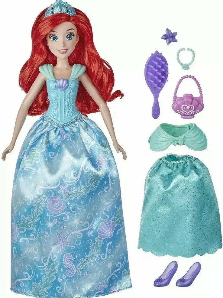 Disney Princess Style Surprise Ariel Fashion Doll with 9 Surprise Little Mermaid