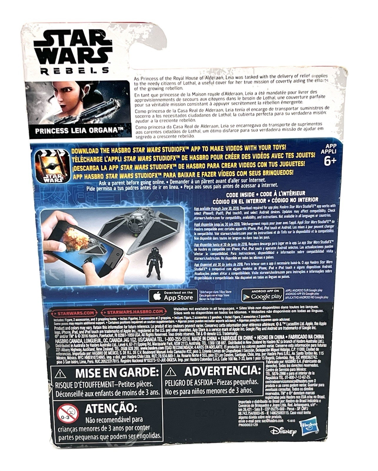Hasbro Star Wars Rebels Princess Leia Organa Action Figure Carded 3.75”