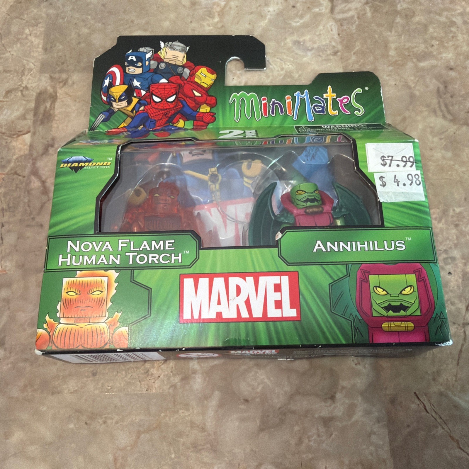 MARVEL MINI-MATES Nova Flames Human Torch & Annihilus WAVE 15 Figures set of 2