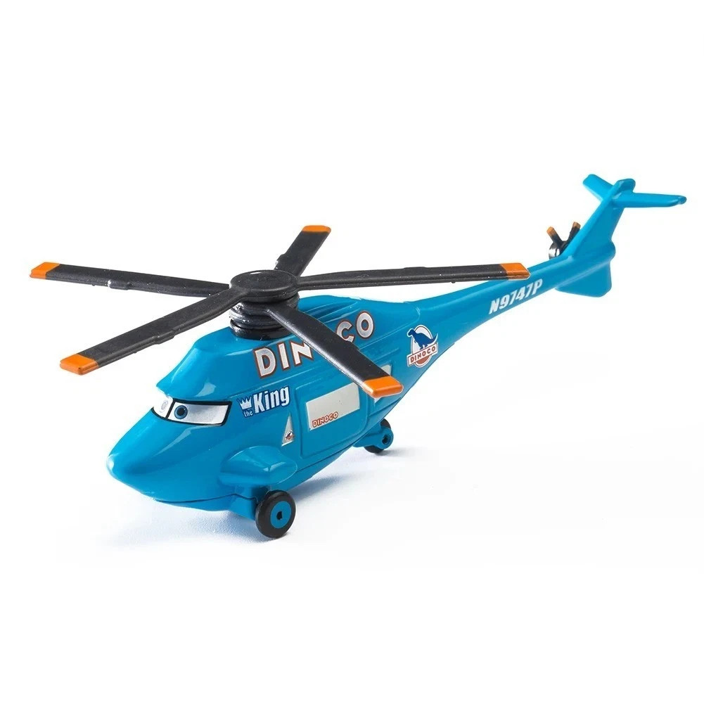 Disney Pixar Cars Dinoco King Helicopter Chopper Diecast Car Blue