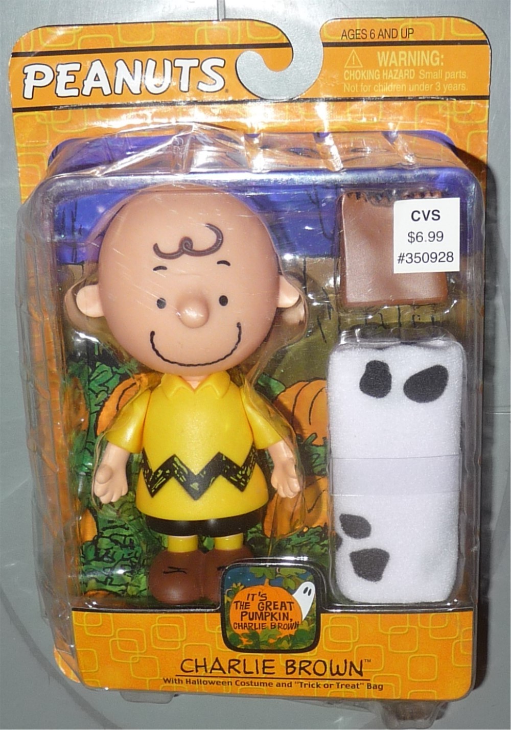 CHARLIE BROWN 5″ Peanuts The Great Pumpkin 2006 Figure Memory Lane DMG PKG READ