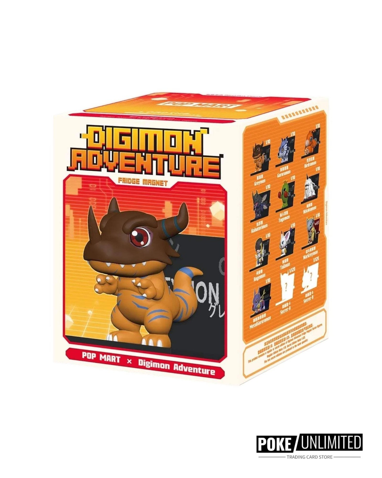 POP MART Digimon Adventure Fridge Magnet Series Figures Blind Box