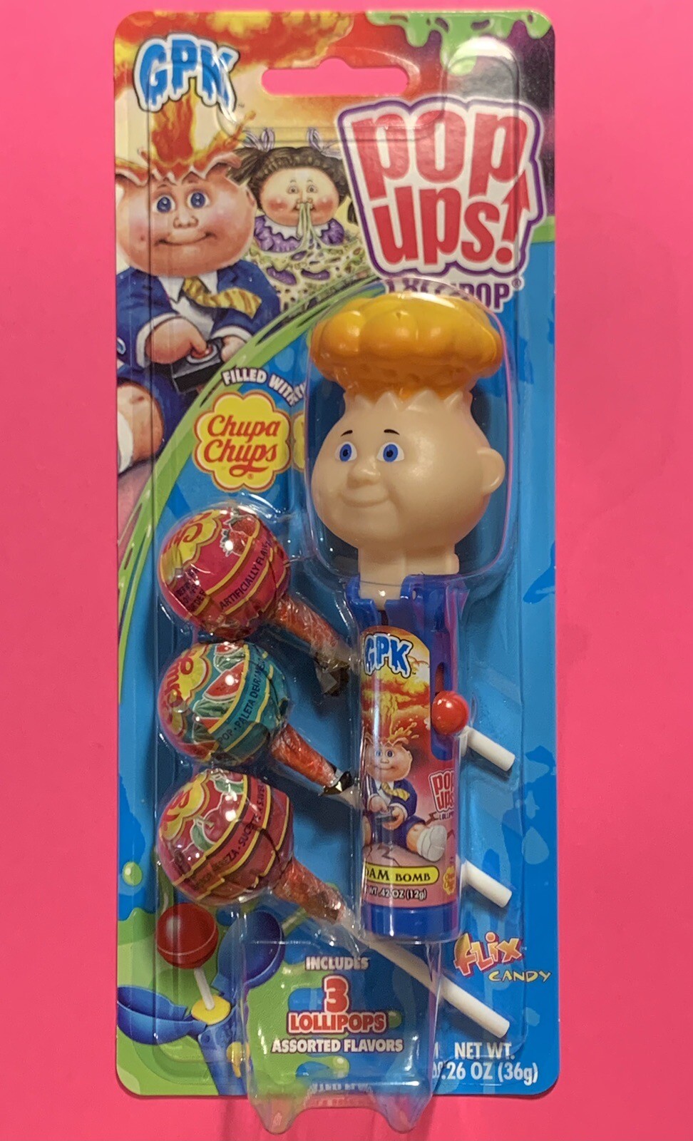 GARBAGE PAIL KIDS ADAM BOMB POP UPS GPK LOLLIPOP NEW MISB 2023