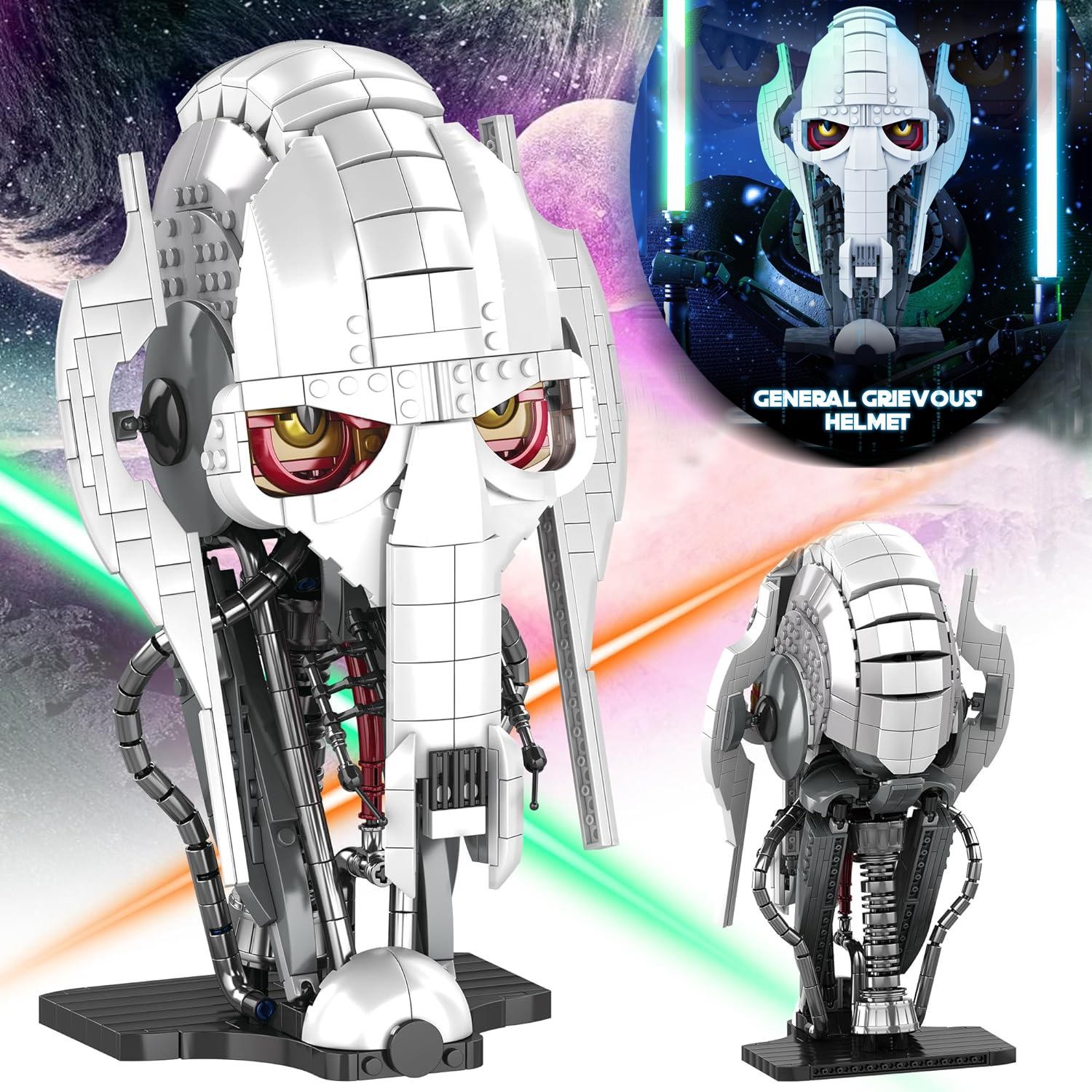 788pcs Moc Idea General Grievous Helmet Building Blocks Bricks Model Helmet Coll