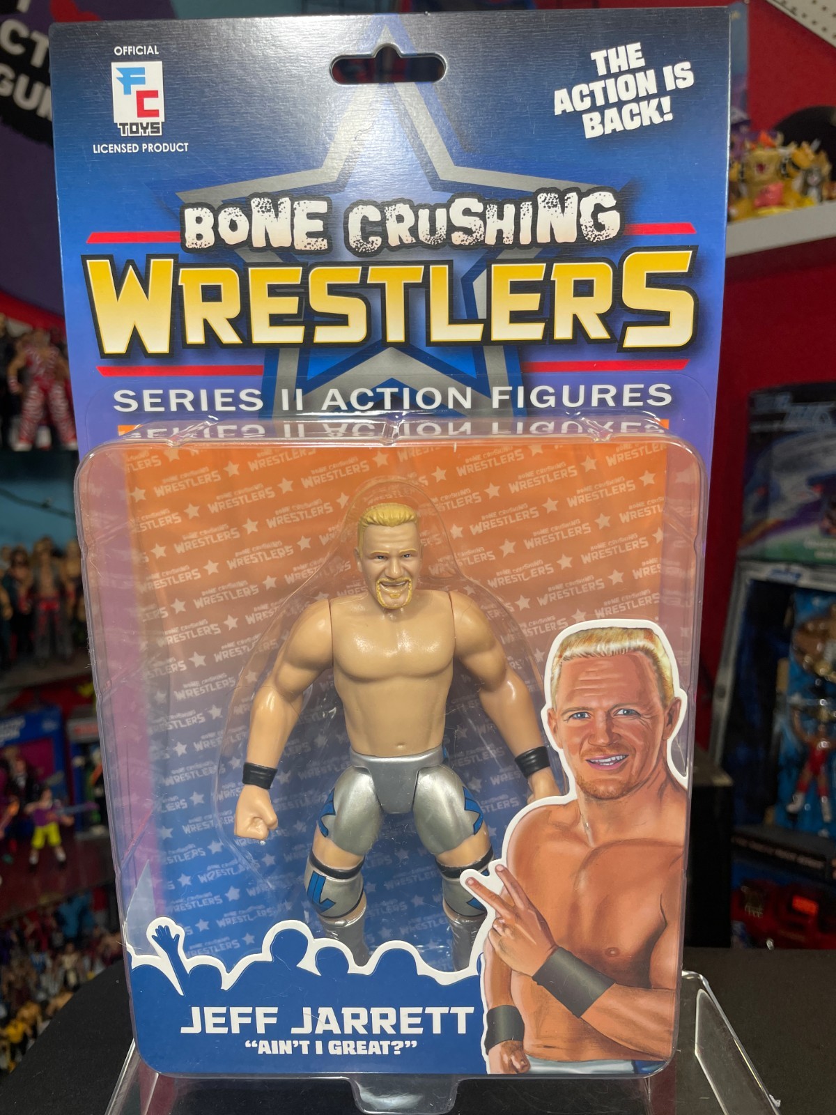FC Toys Wrestling Bone Crushing Wrestlers Series 2 Jeff Jarrett Figure BCA ’99 E