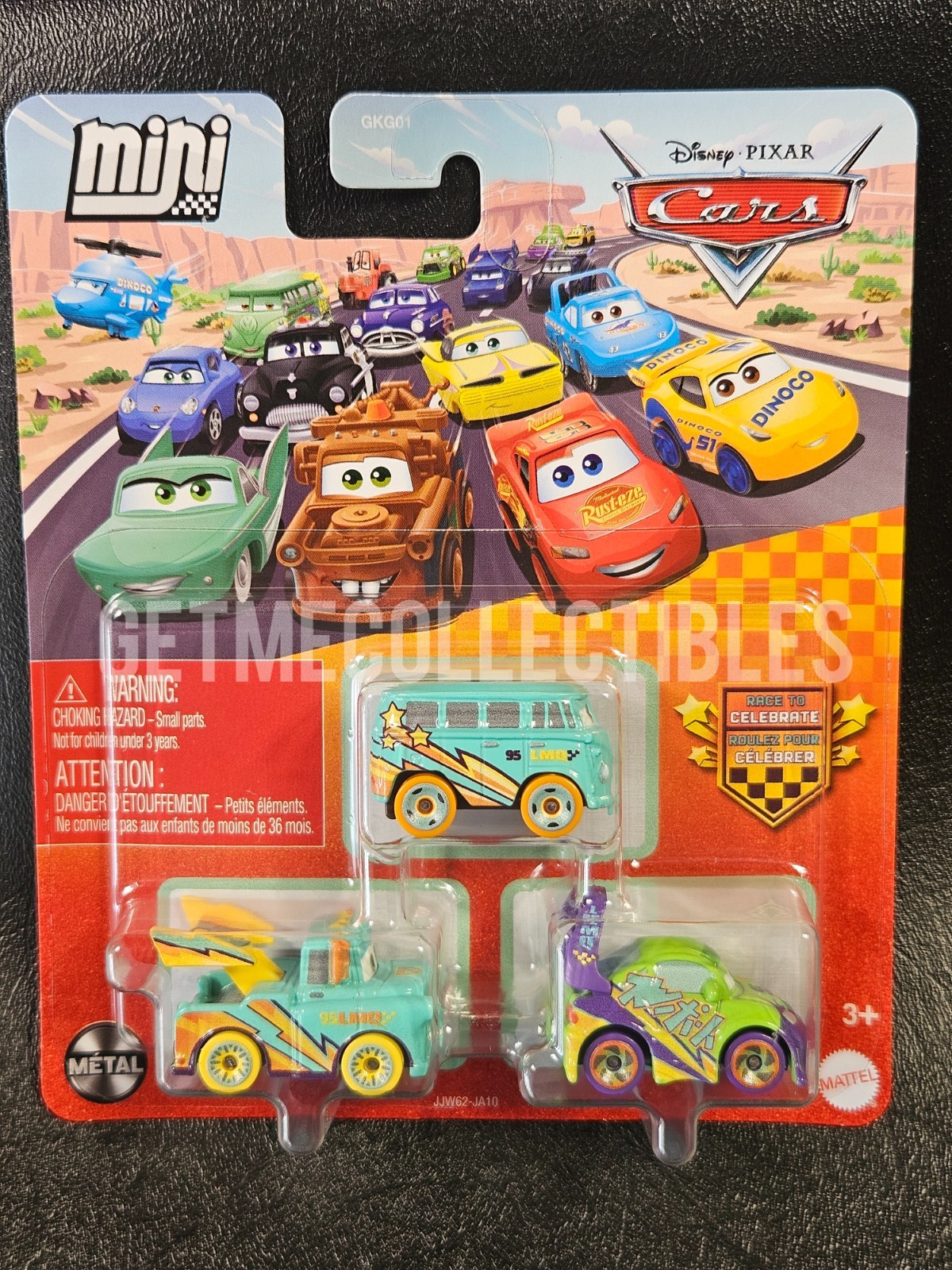 DISNEY PIXAR CARS MINI RACERS CELEBRATE MATER FILLMORE WINGO 2026 3 PACK $15+