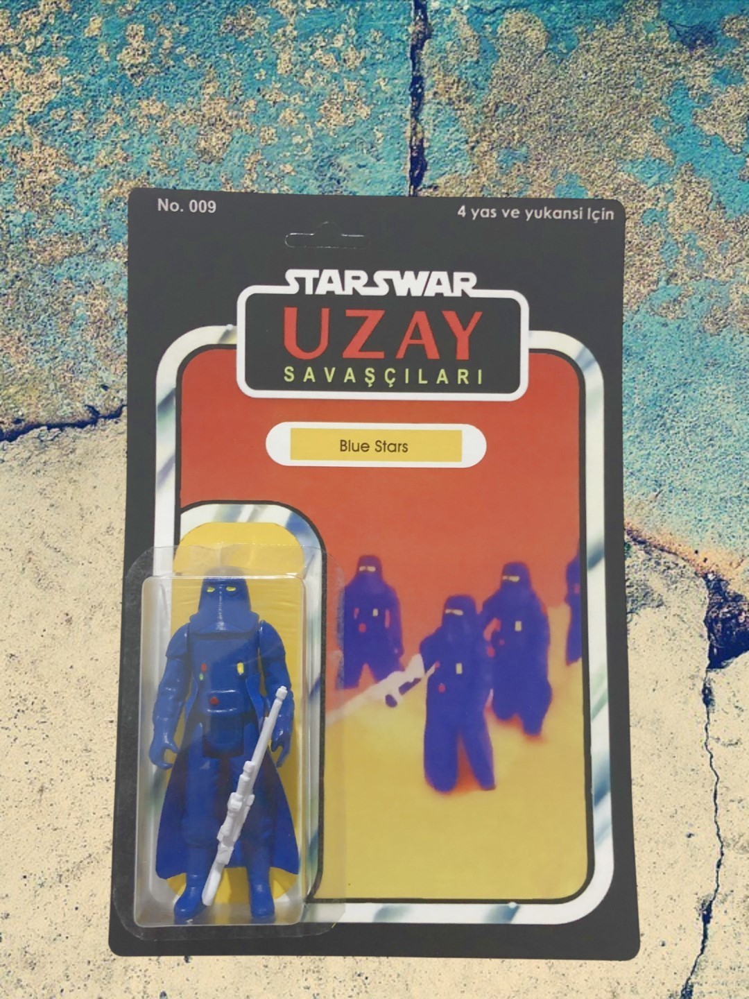 Star Wars Uzay Blue Stars Custom Figure Carded Hand Painted PLA Rare