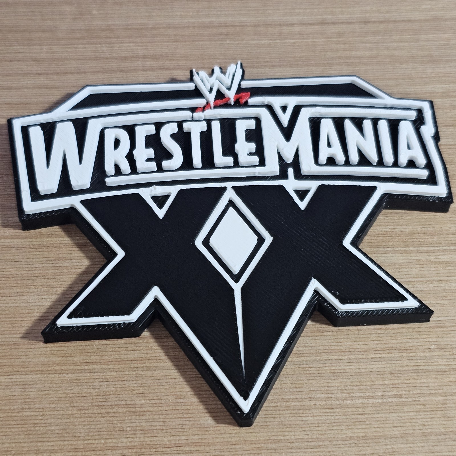 WWE Mattel WrestleMania XX 20 2004 4 X 3.5 Inch Logo Accessory