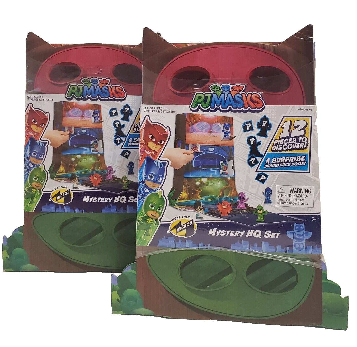 PJ Masks Mystery HQ Set Comes With 12 Pieces To Discover Brand New (lot of 2)