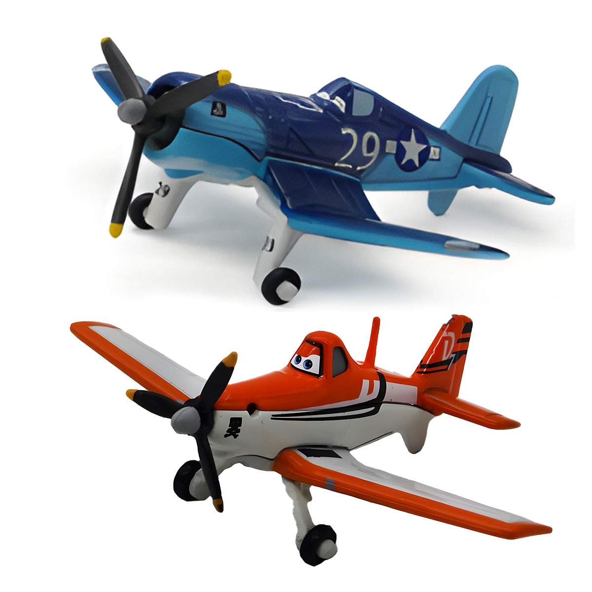 2ps Disney Pixar Planes No.29 Plane+NO.7 Dasti primary Model Plane 1:55 Kids Toy