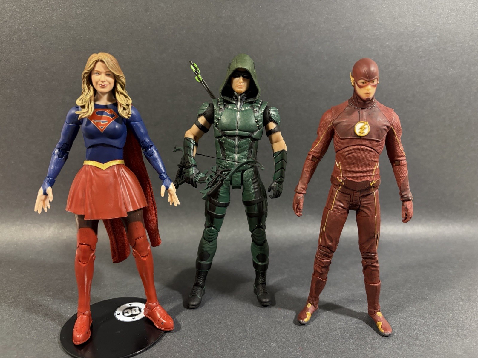DC MULTIVERSE MCFARLANE SUPERGIRL AND DC COLLECTIBLES ARROW FLASH 7” FIGURES CW