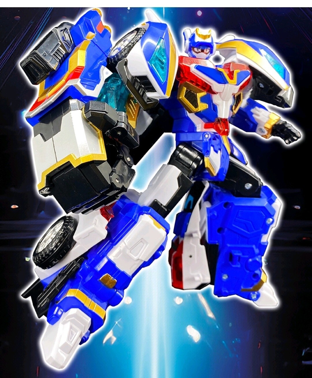2024Metal Cardbot S Season2 BLUE COP S Transformer Robot Police Car Figure Toy