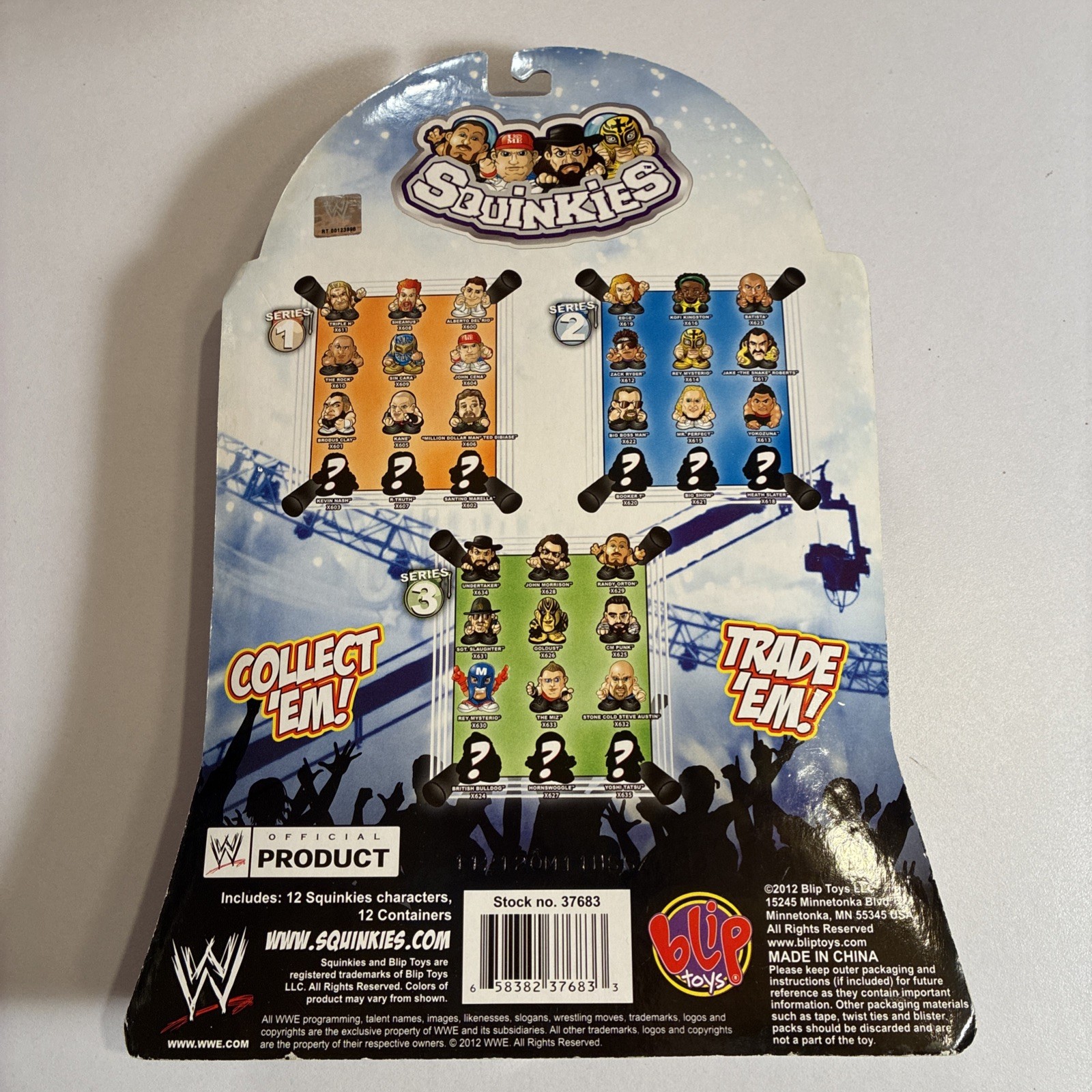 Vintage 12 Squinkies Wrestling WWE Series 3 Undertaker Goldust Orton Mysterio