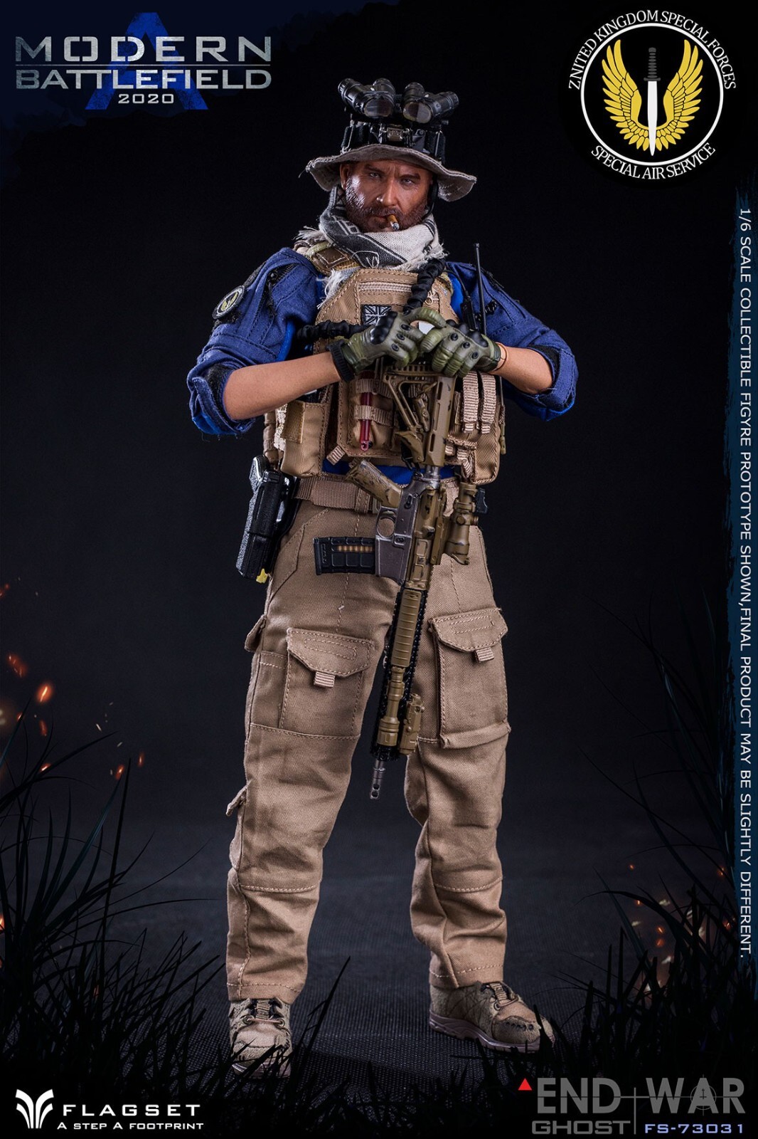Flagset FS73031 1/6 Modern Battlefield End War Ghost 12″Male Figure Model