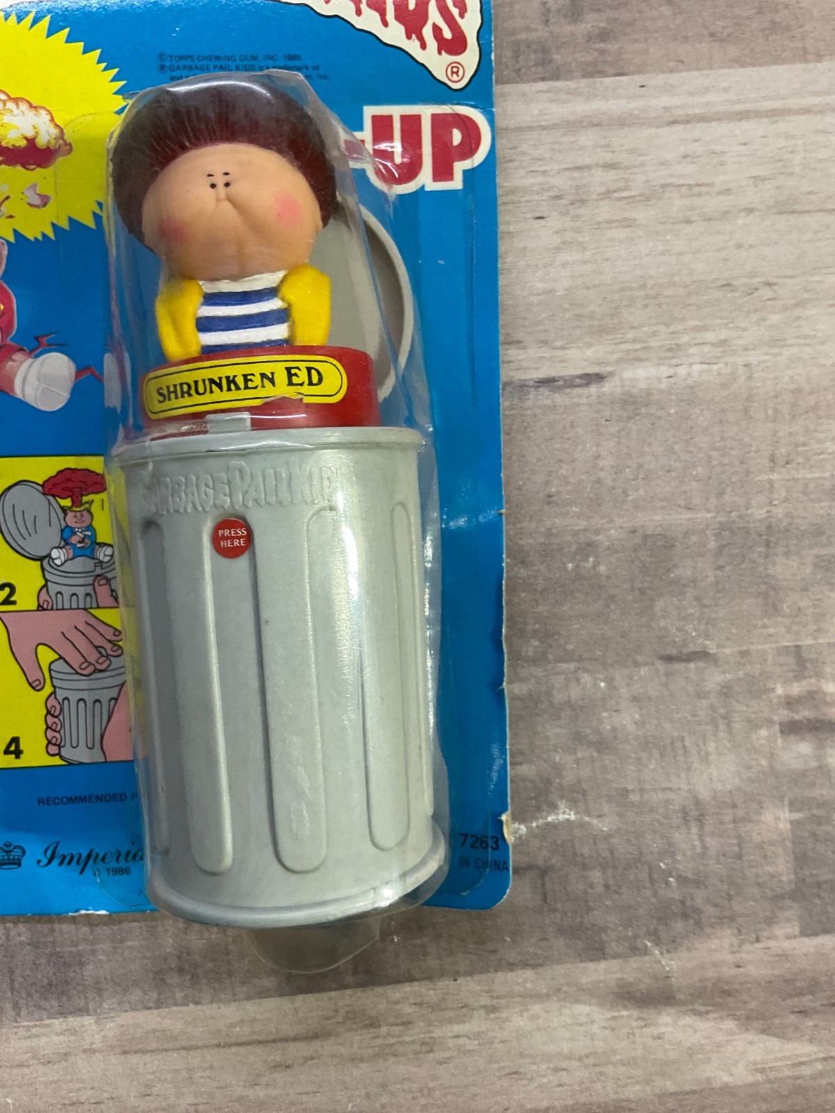 Garbage Pail Kids “SHRUNKEN ED” Pop-Up Imperial Toys 1986 SEALED SEE PICS G4