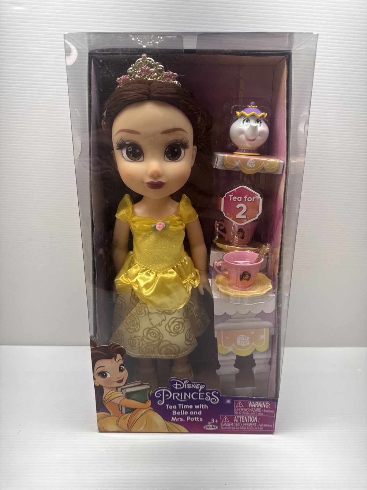 Disney Princess Belle & Mrs Potts 14” Tea & Treat Time Doll NEW JAKKS