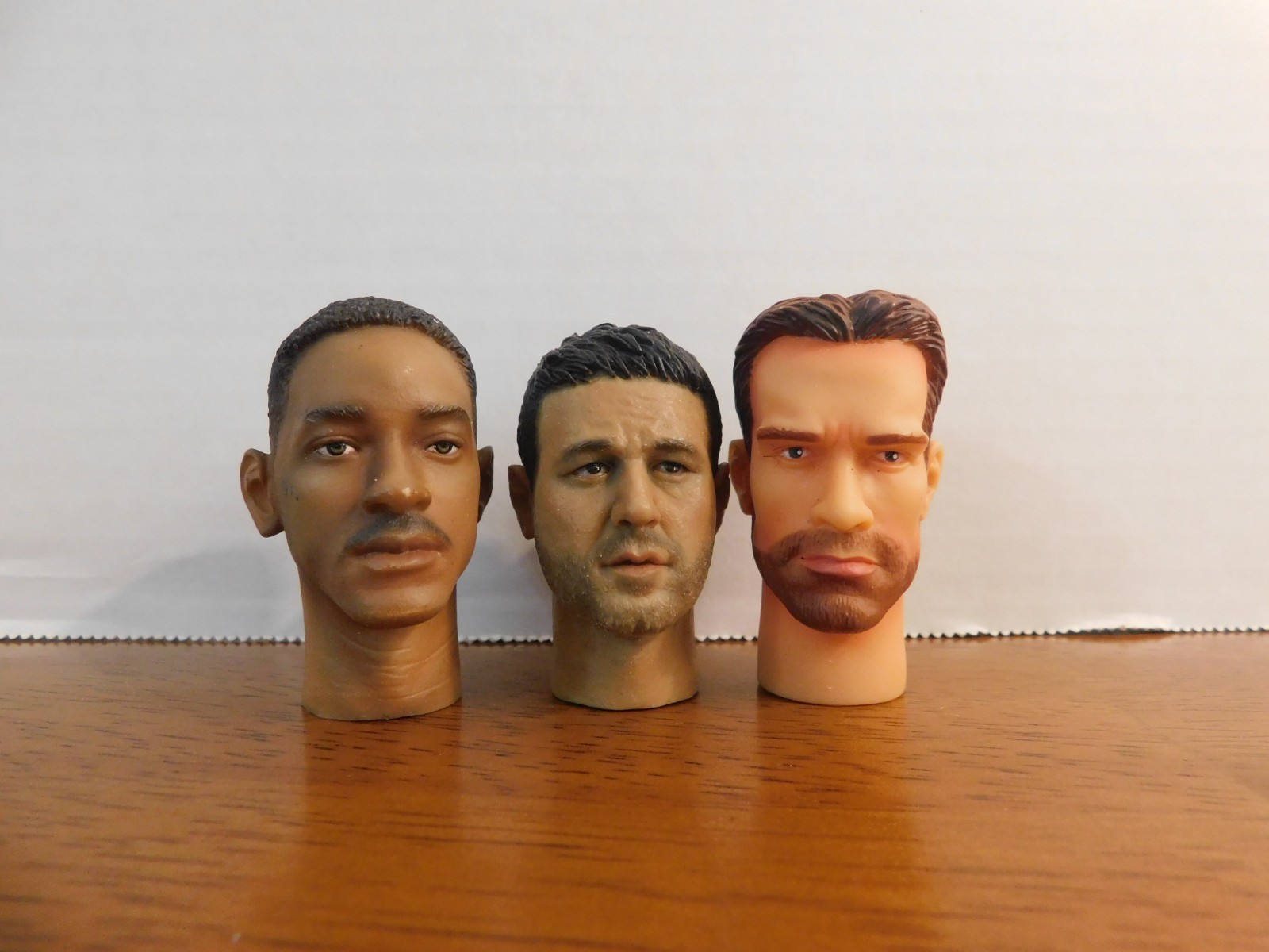 Action Figure 12″ 1/6 Head Lot of Will Smith, Russell Crowe, Schwarzenegger